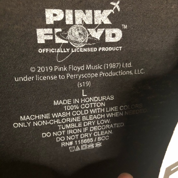 Pink Floyd Graphic Tee Rock Band T-shirt Black NWT - Picture 4 of 4